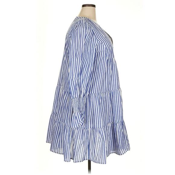 Tuckernuck Cotton Poplin Kenzo Dress Tiered Preppy Coastal Nautical Spring Plus - Picture 6 of 10